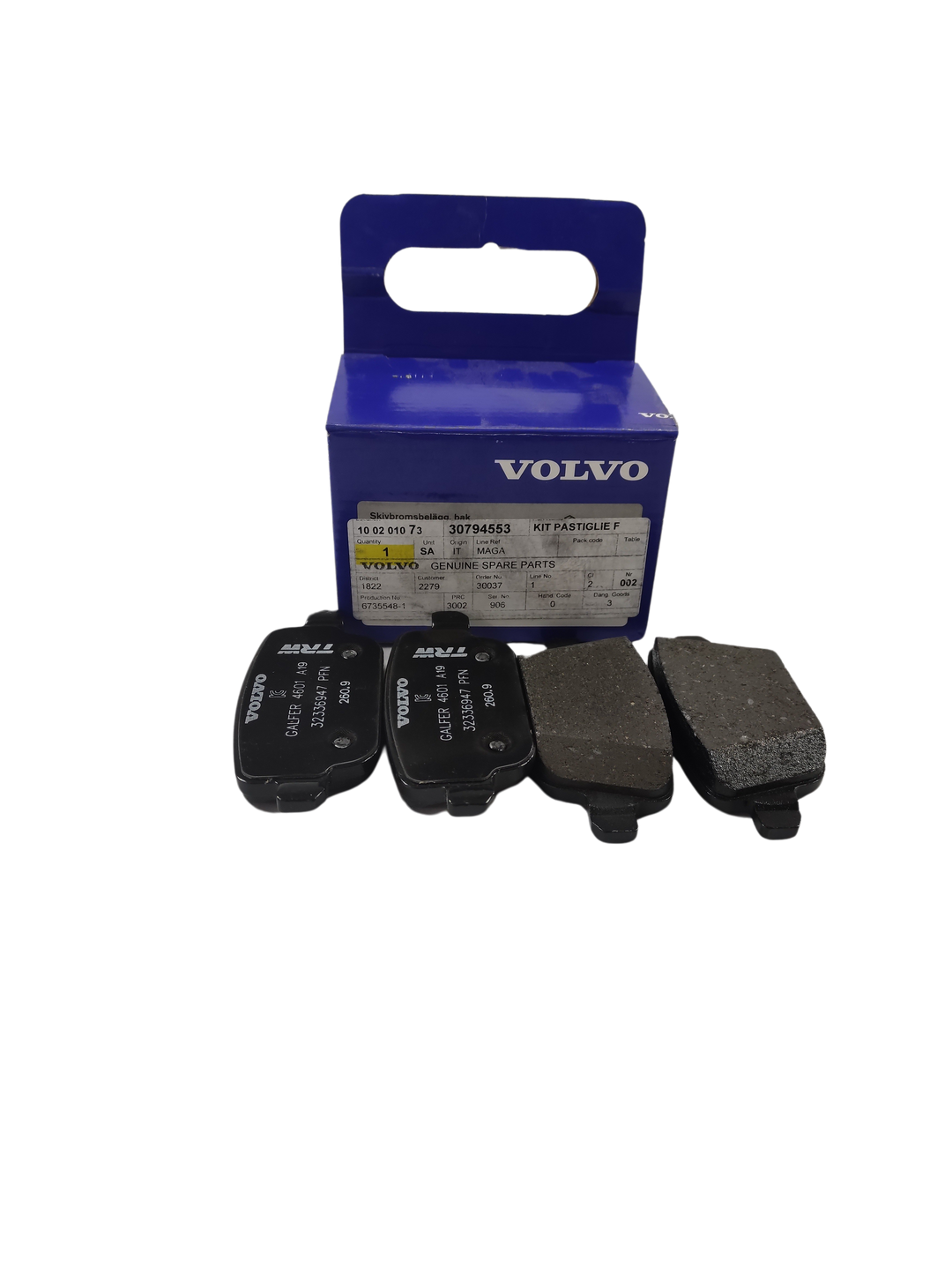 VOLVO Pastiglie freno posteriori originali OEM 30794553