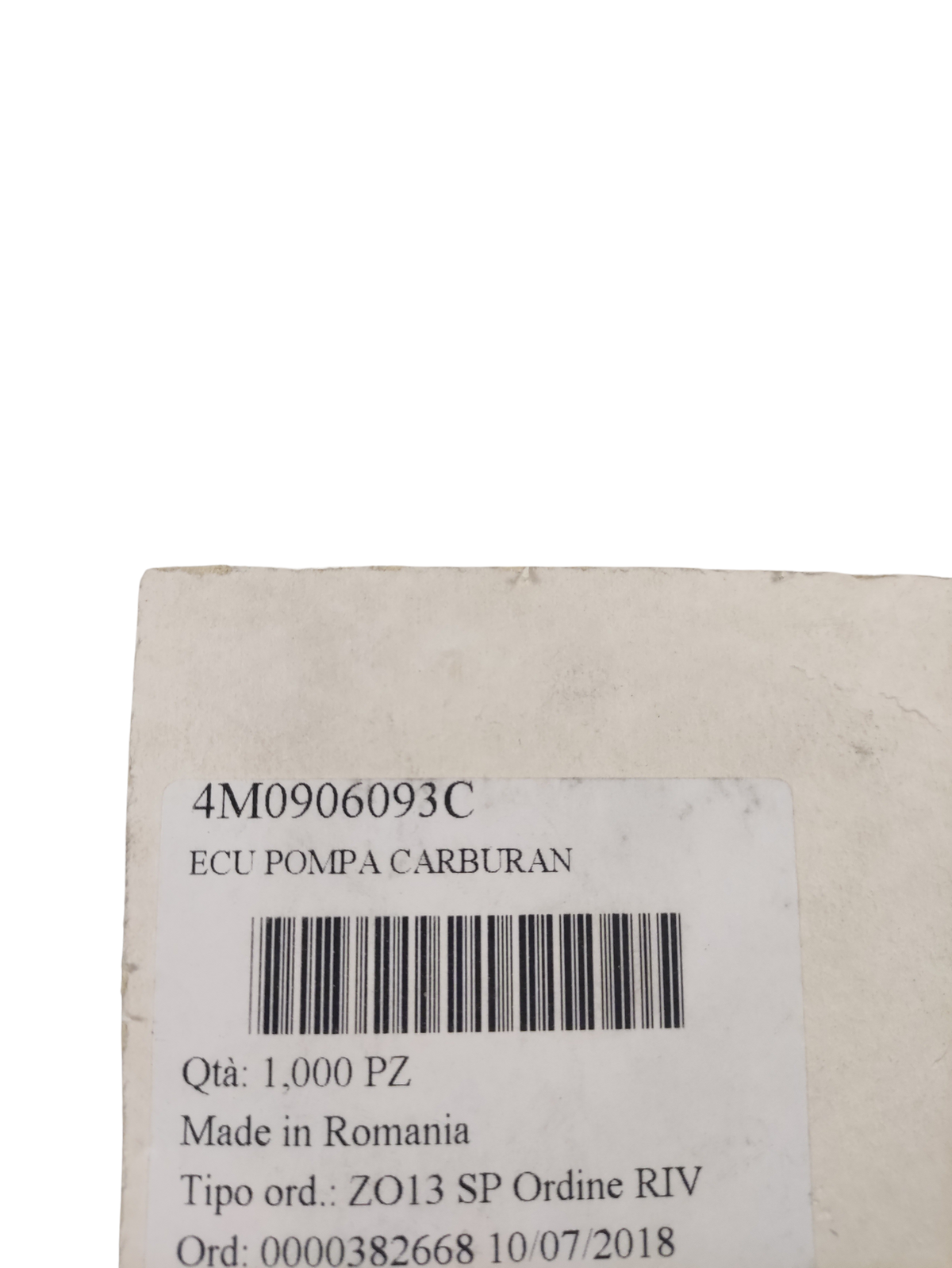 Lamborghini control unit fuel 20a 4m0906093c