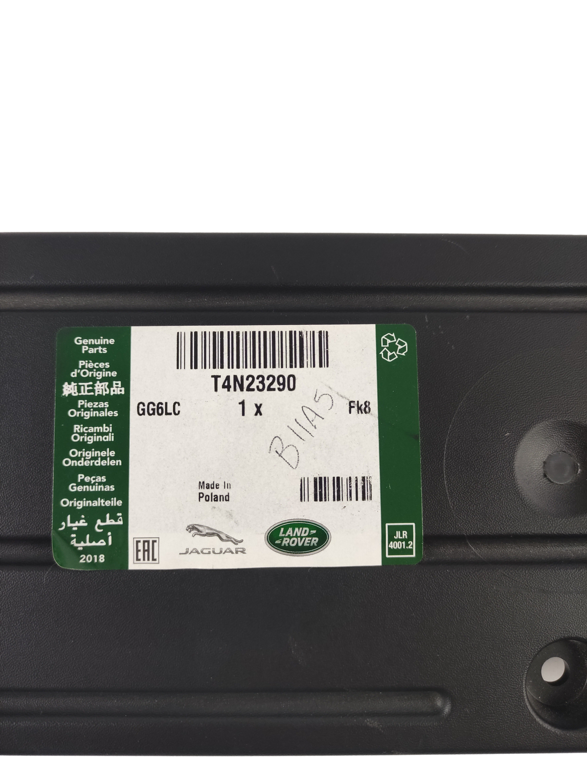 Jaguar colonna targa oem t4n23290