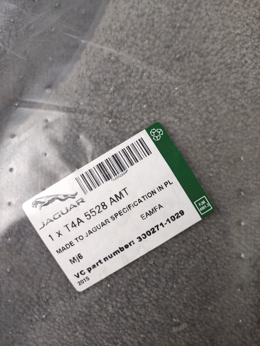 JAGUAR Serie Di Tappetini OEM T4A5528AMT