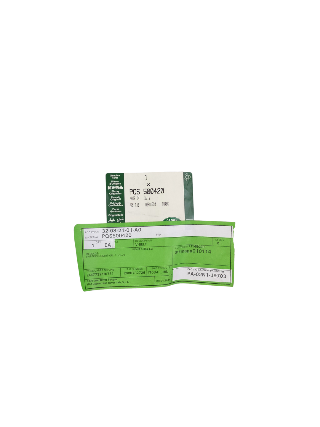 Land Rover CINGHIA TRAPEZOIDALE OEM PQS500420