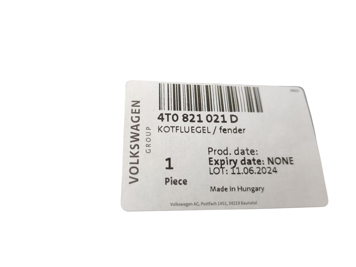 Lamborghini parafango anteriore sinistro oem 4t0821021d
