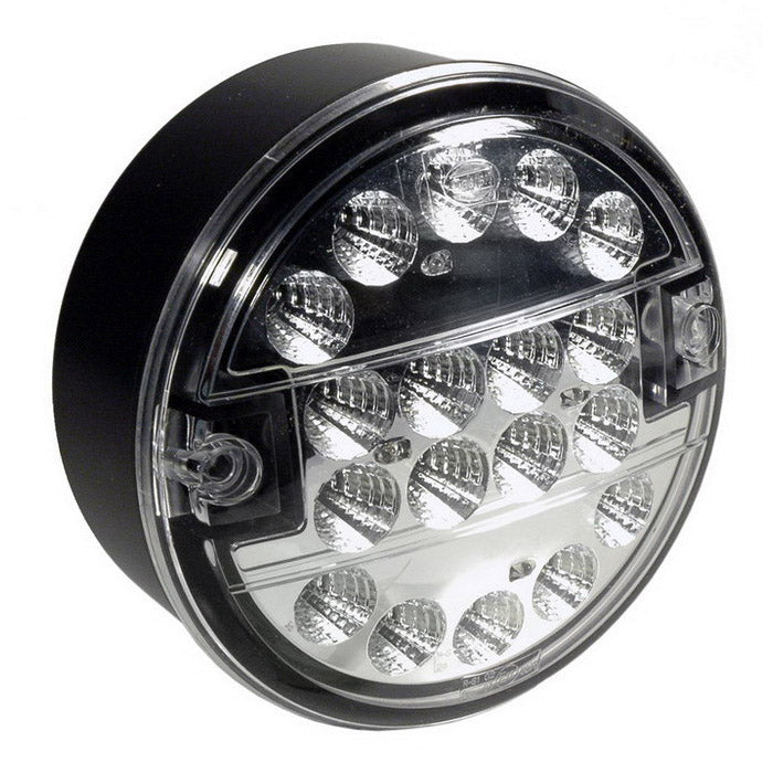 Universale fanale posteriore tondo led bianco 3 funzioni 9 33v | fratelli leo
