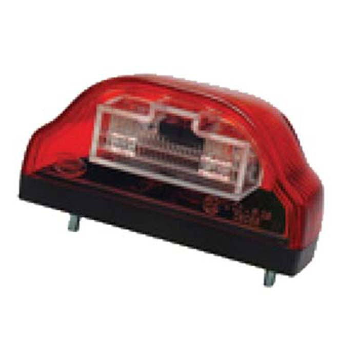 Universale fanale targa rosso led | fratelli leo