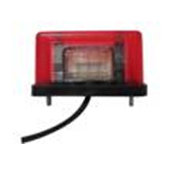 Universale fanale targa rosso 4led 24v | fratelli leo
