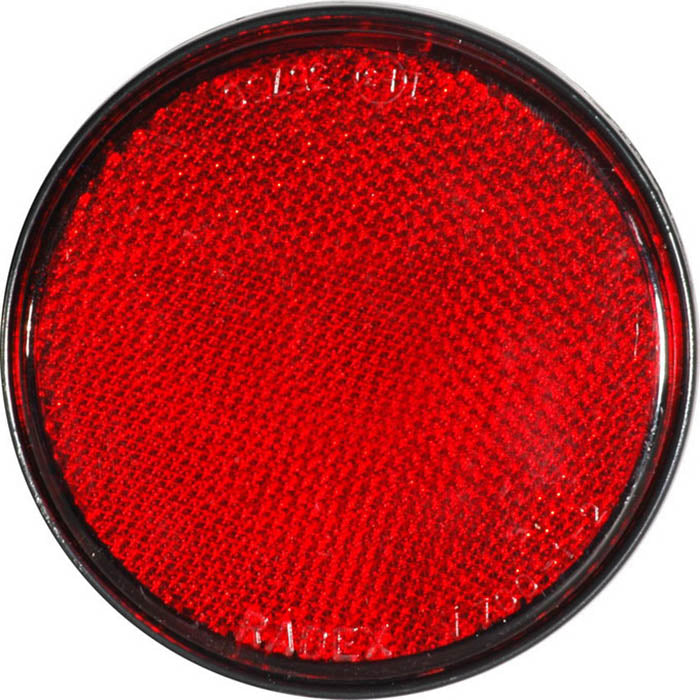 Universale catadiottro d 60 mm adesivo rosso | fratelli leo