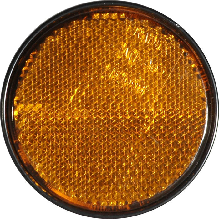 Universale catadiottro d 60 mm adesivo arancione | fratelli leo