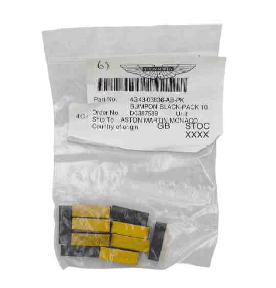 ASTON MARTIN Tamponi Protettivi Antiurto 10 pezzi OEM 4G43-03836-AB-PK