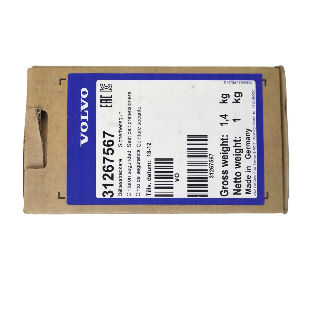 Volvo cintura di sicurezza oem 31267567