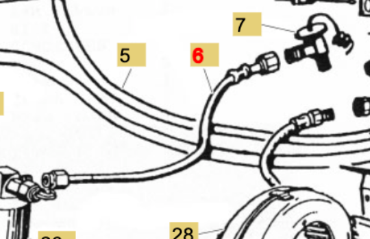 Lamborghini Countach 25th OEM-Rohrleitung 004524943