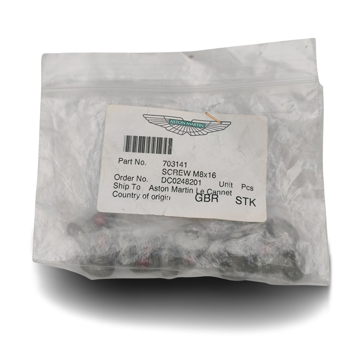 Aston martin vite m8x16 oem 703141 dal 2004