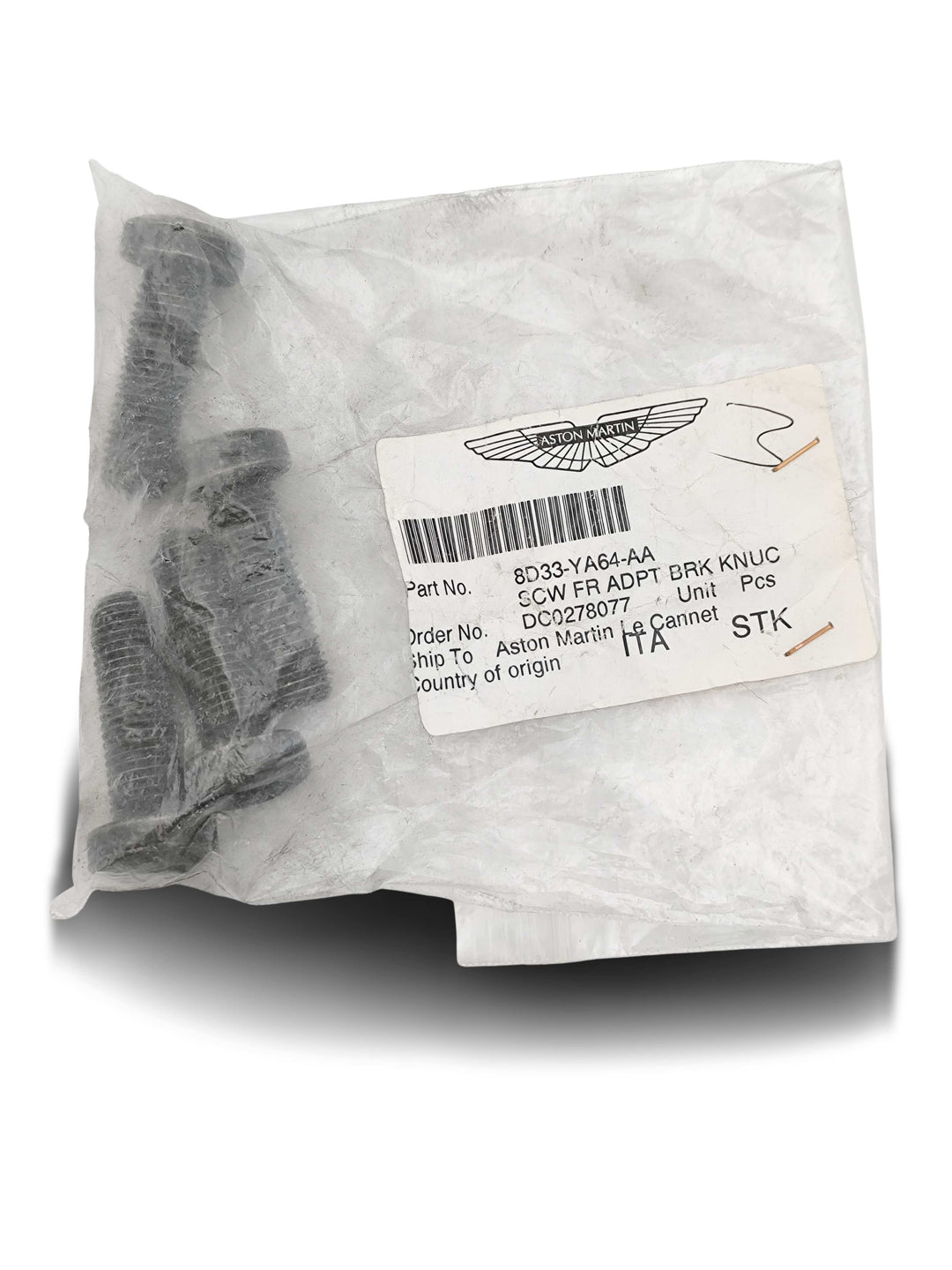 ASTON MARTIN Vite Adattatore Freno Anteriore Fusello DBS OEM 8D33-YA64-AA dal 2007