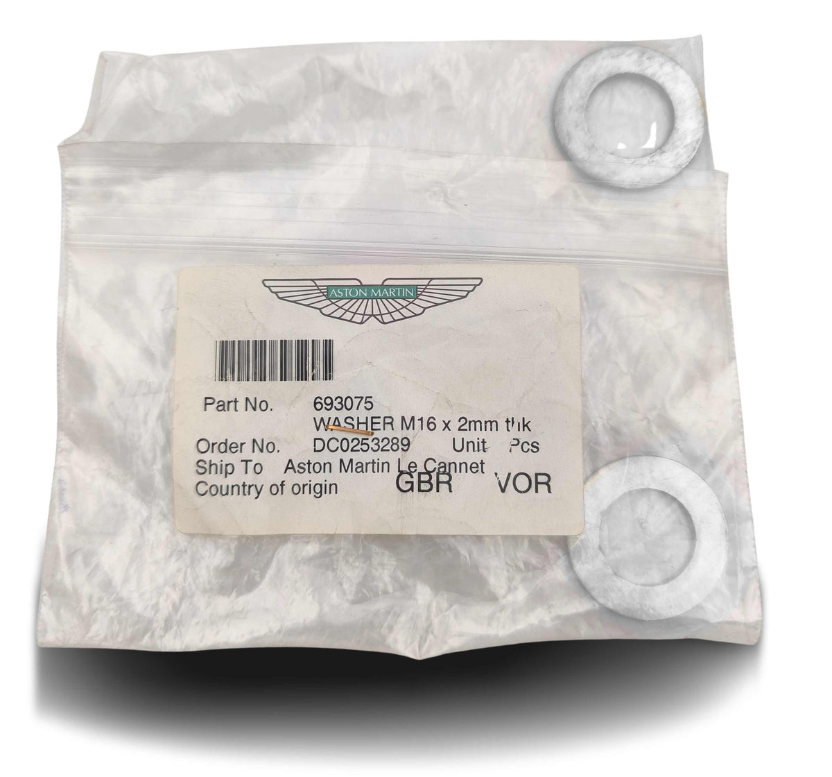 Aston martin rondella m16 x 2mm spessore oem 693075