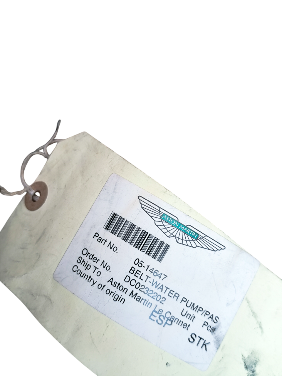 ASTON MARTIN Cinghia pompa acqua/Pas OEM 05-14647