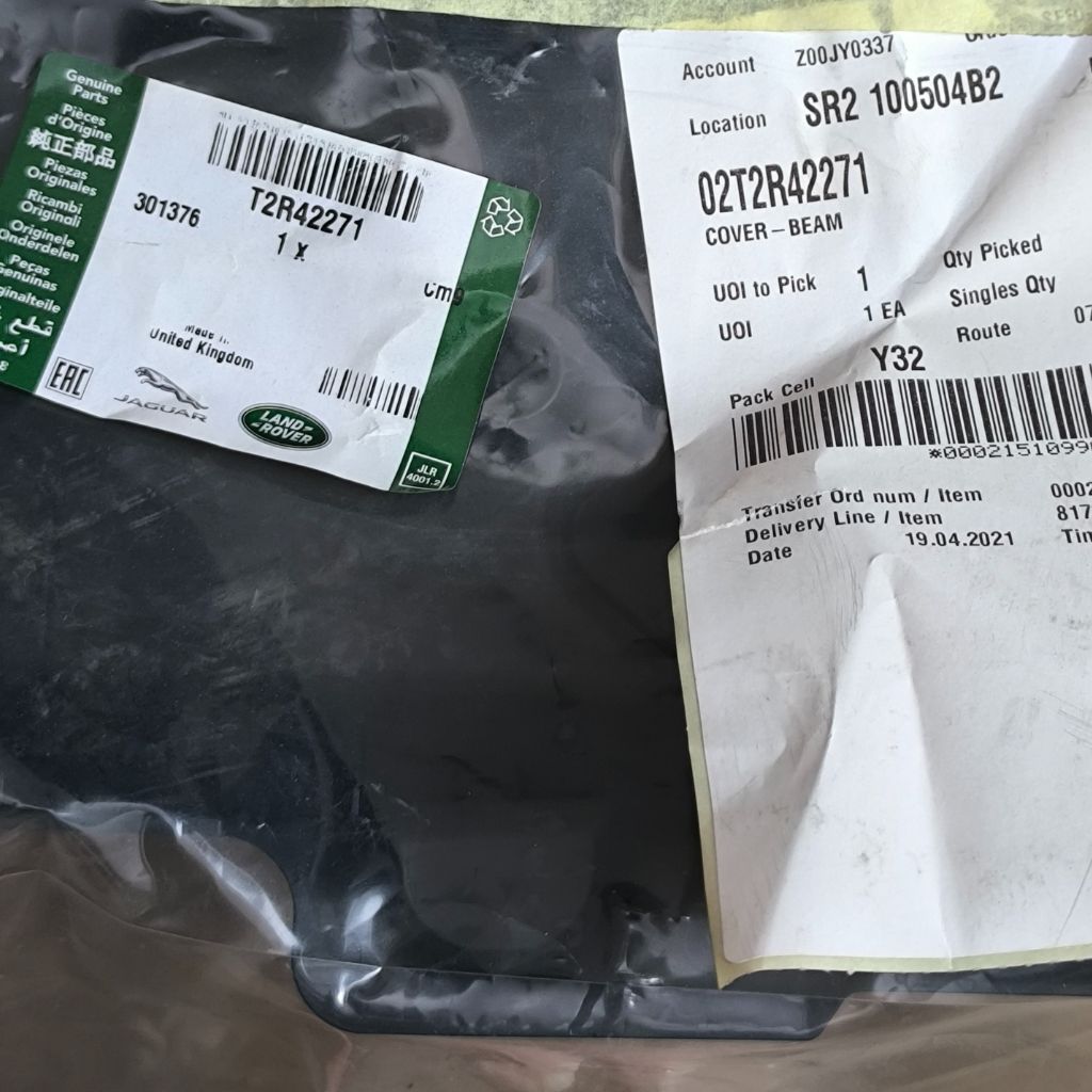 JAGUAR Copertura Traversa Paraurti OEM T2R42271