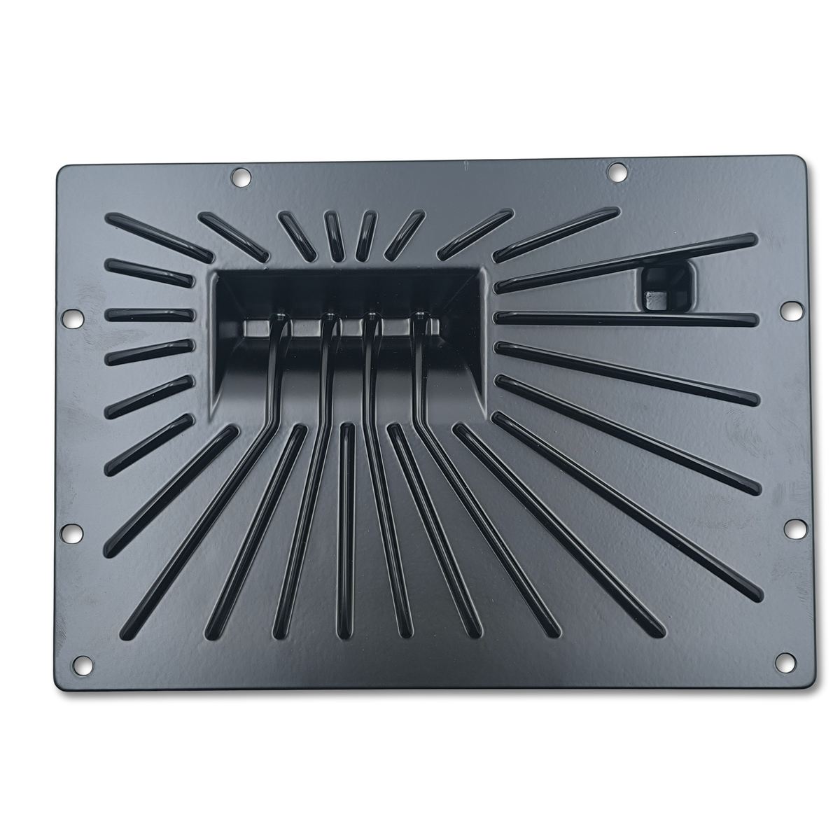 Amplificatore sistema audio oem land rover lr051052, componente audio originale land rover, visibile in primo piano