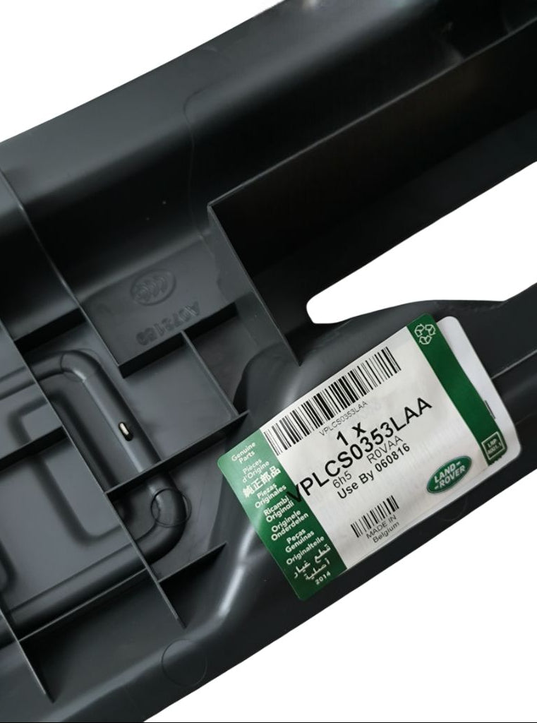 Etichetta del componente land rover battitacco bagagliaio lunare oem vplcs0353laa, con dettagli e codici di identificazione