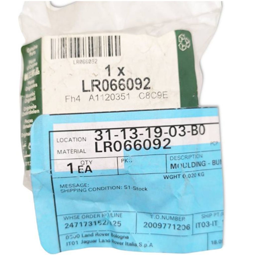 Battuta paracolpo e modanatura porta posteriore land rover lr066092, componente originale per veicoli land rover
