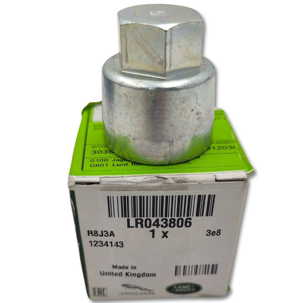 Chiave adattatore dado ruota Land Rover OEM LR043806, componente per rimozione e fissaggio ruote Land Rover.