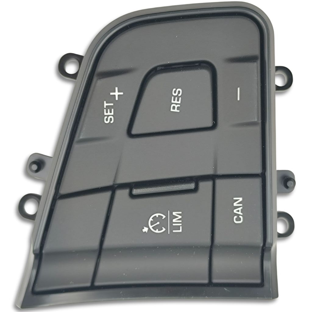 Interruttore comando volante land rover, componente auto originale, vista frontale con dettagli dei tasti e pulsanti