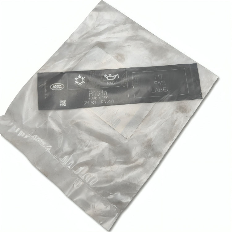 Etichetta climatizzazione originale Land Rover LR076507, componente OEM per sistemi di controllo clima.