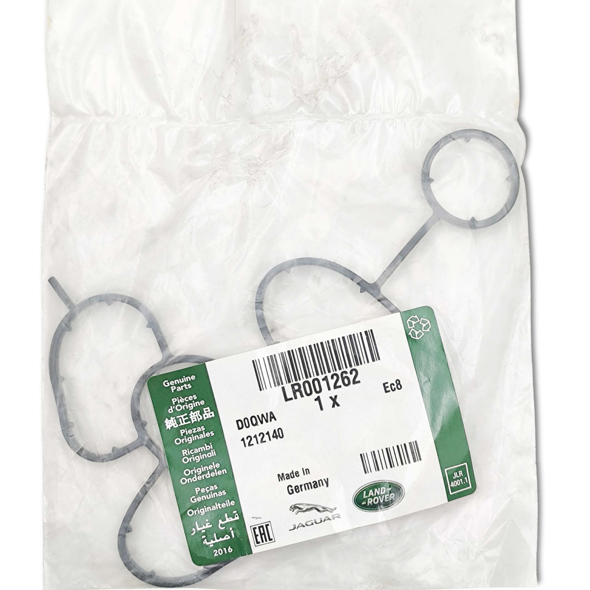 Guarnizione scambiatore olio land rover oem lr001262, componente originale per motore e sistema di filtraggio