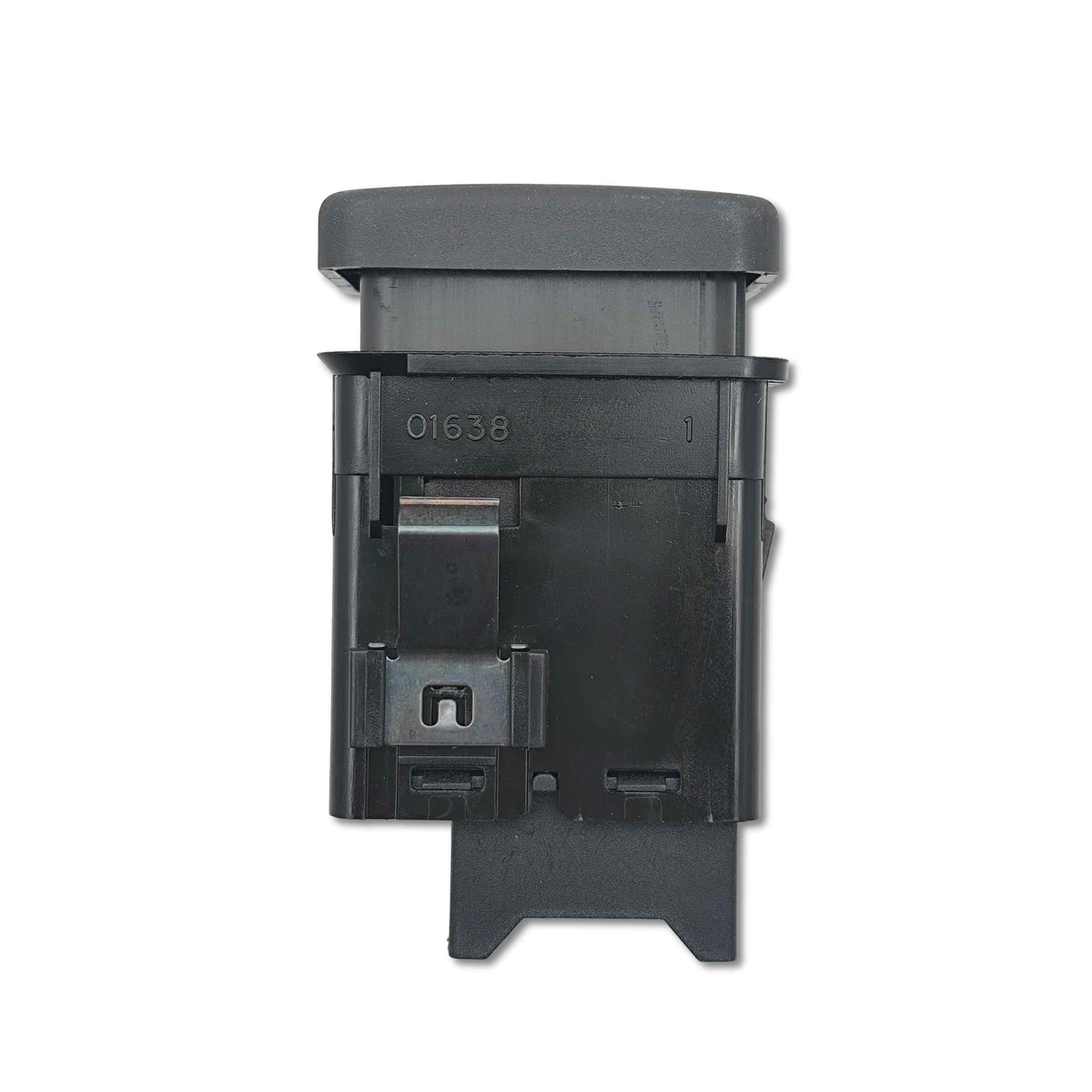 Rear view of land rover hazard light switch yug000180lnf, black plastic housing
