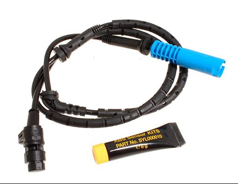 Sensore ABS per ruota Land Rover Range Rover L322, componente OEM SSF000011 in confezione con connettore.