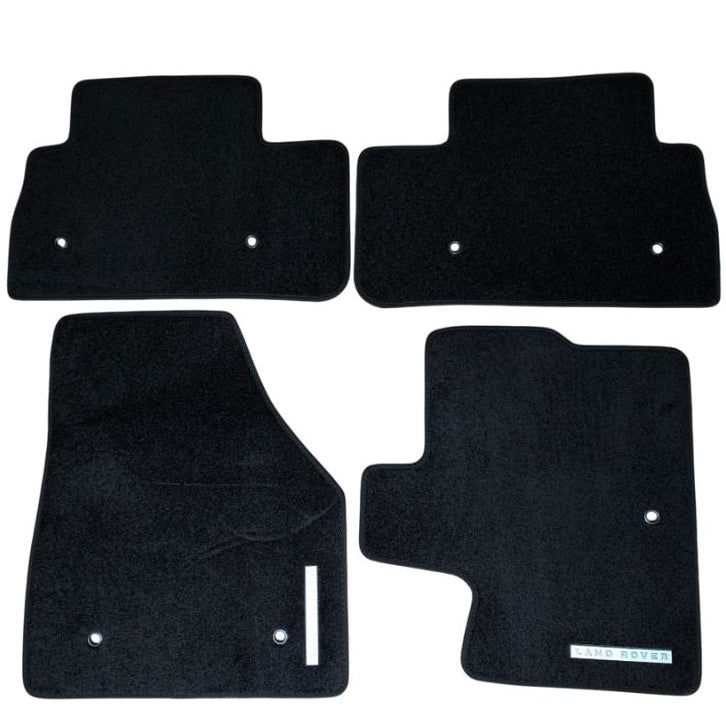 Set di tappetini di lusso in moquette Ebony per Land Rover, modello OEM VPLFS0246PVJ, con finiture eleganti e resistenti