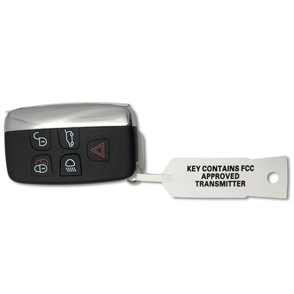 Telecomando chiave Land Rover originale LR029695, sistema OEM, con pulsanti e circuito elettronico visibile.
