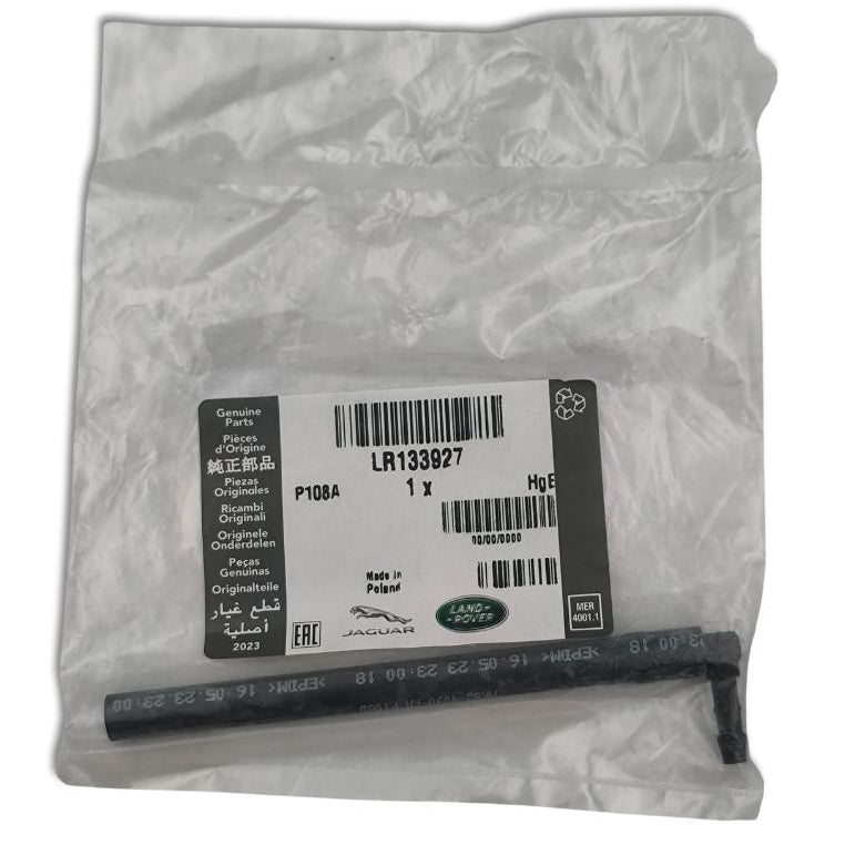 Tubo flessibile a depressione land rover oem lr133927 per componenti veicolo, con etichetta visibile
