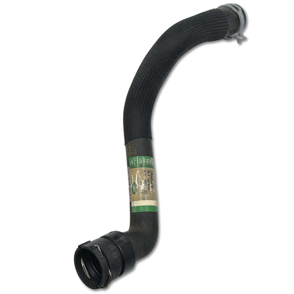 Tubo radiatore originale Land Rover LR005300, componente di ricambio OEM per veicoli Land Rover, visibile in questa immagine.