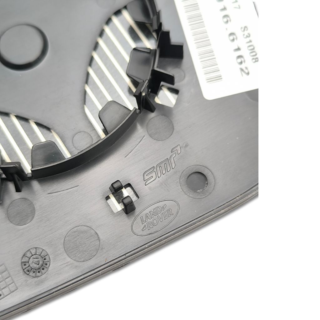 Specchio retrovisore esterno land rover oem lr025217, componente di ricambio per veicolo land rover, vista del vetro e supporto