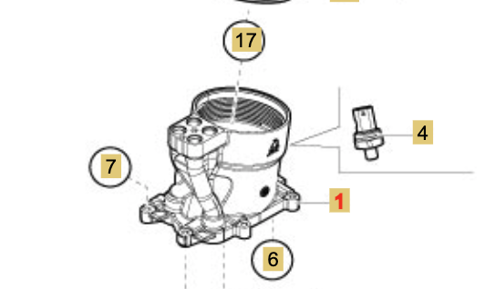 Lamborghini Temerario Coperchio Filtro Olio OEM 07N115433A
