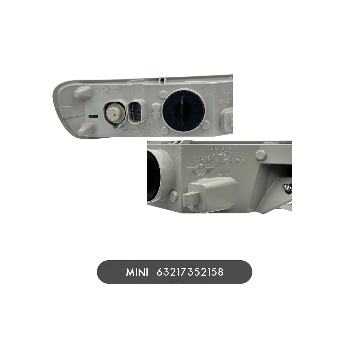Mini clubman originale fanale posteriore retronebbia paraurti dx   63217352158