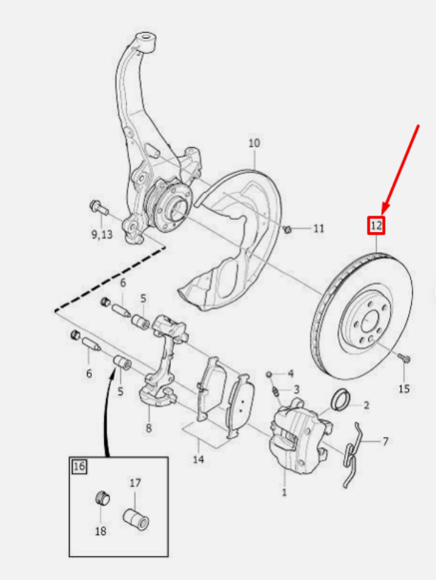 VOLVO Originale Disco Freno Anteriore OEM 31400569