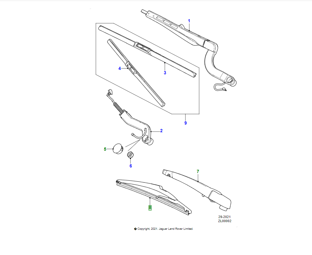 JAGUAR Spazzola tergicristalli OEM C2Z20242
