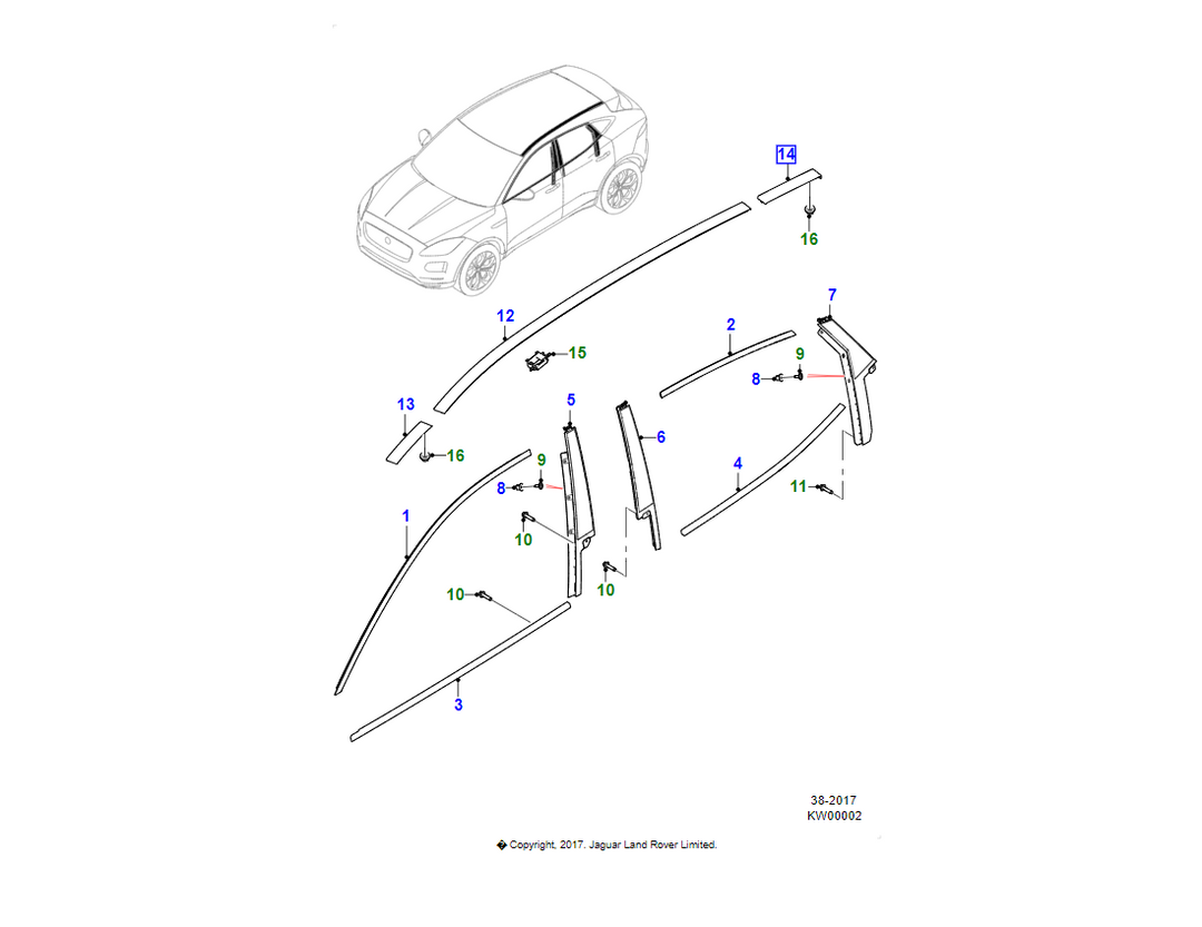 JAGUAR MODANATURA OEM J9C3706LML
