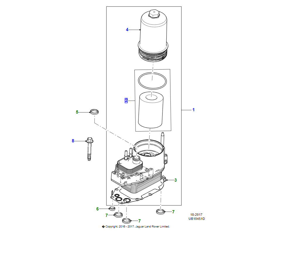 JAGUAR Filtro dell'olio OEM C2S29685