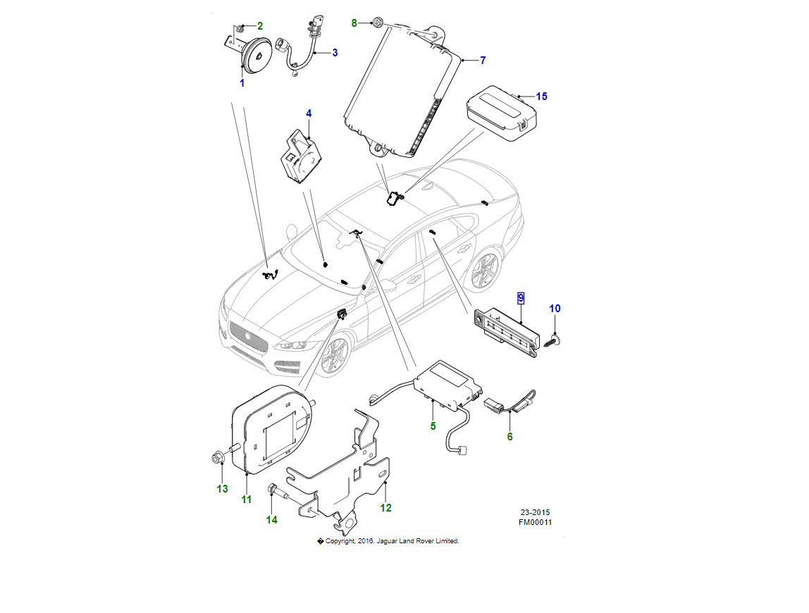 Jaguar antenna oem c2d5083