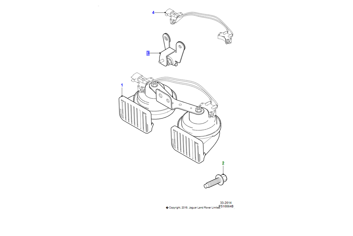 Jaguar staffe di supporto oem c2z20062
