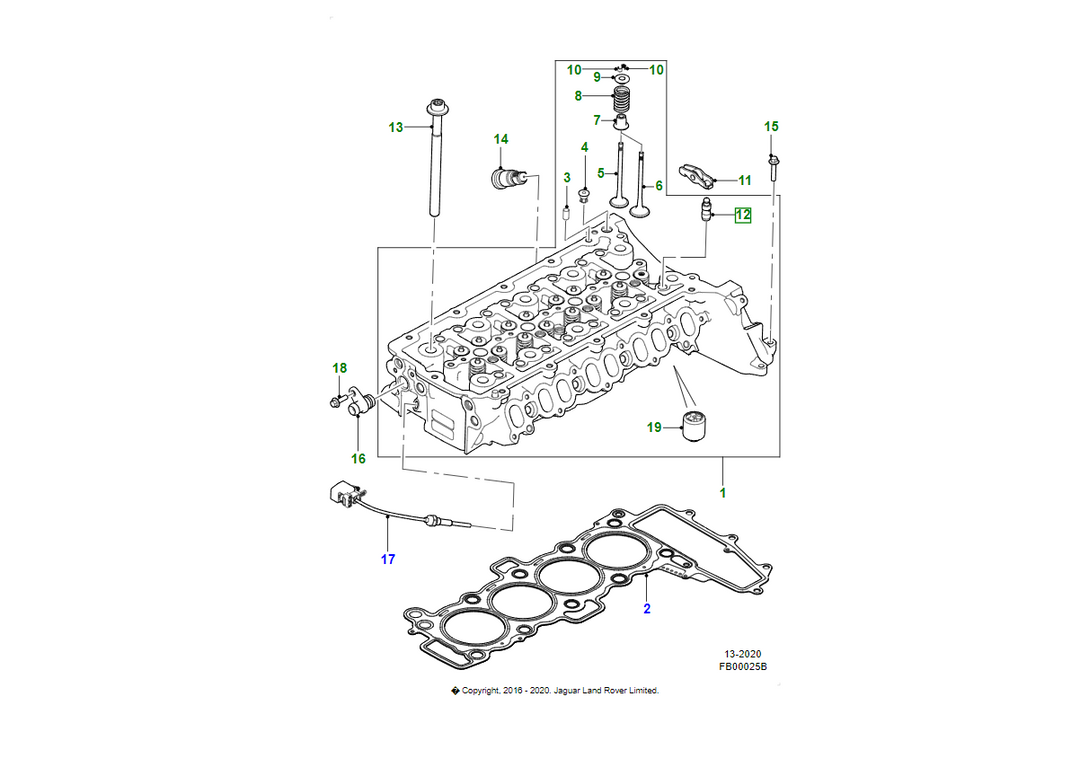 JAGUAR Regolatore gioco valvola OEM AJ813305