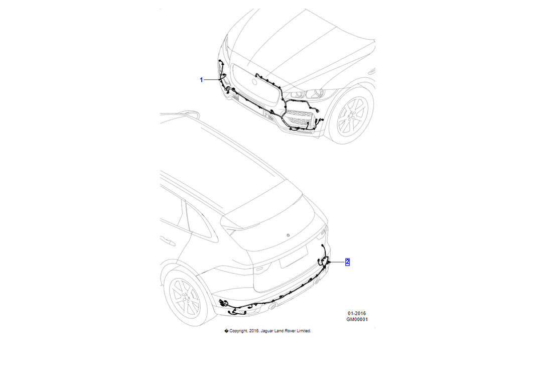 JAGUAR Cablaggio paraurti OEM T4A15019