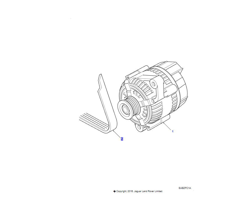 Land rover cinghia poly v alternatore oem pqs101130
