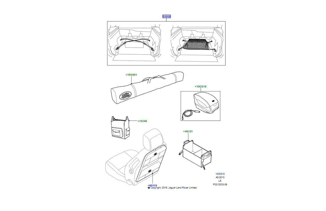 Land Rover RETE DI FISSAGGIO CARICO OEM VPLCS0269