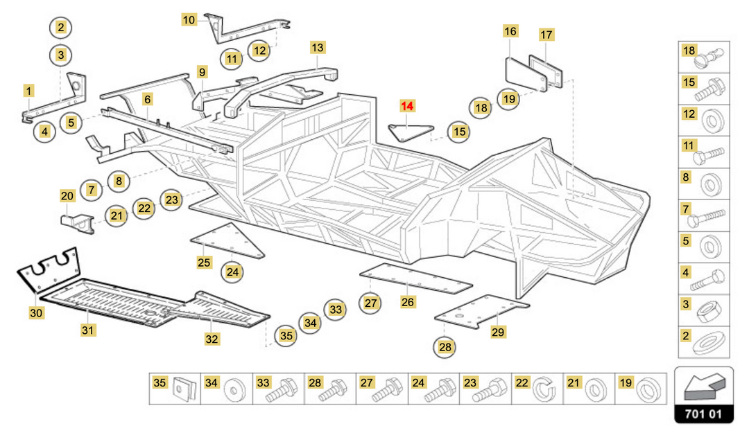 Lamborghini Diablo Pannello OEM 004131098