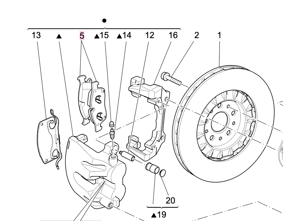 Maserati Levante Kit Pastiglie Freno Anteriore M161 OEM 673004427