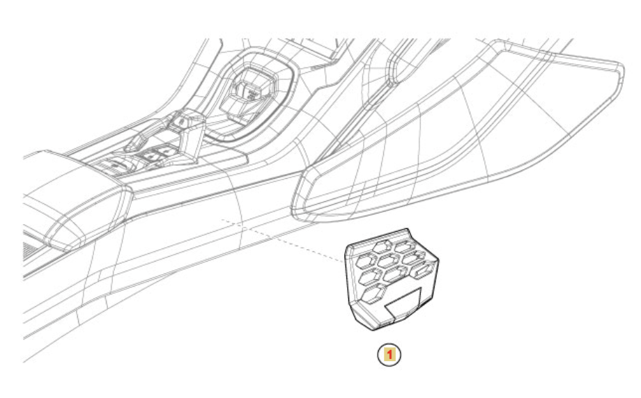 Lamborghini Huracán EVO Porta Cellulare LHD Originale OEM 4T1862371