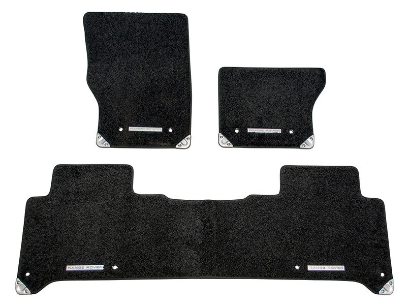 Set di tappetini di lusso in moquette ebony land rover, componenti oem vplfs0246pvj, per interni eleganti e resistenti