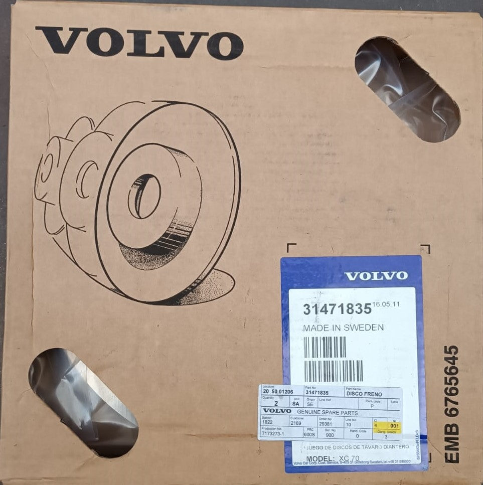 Volvo disco freno anteriore originale nuovo oem 31471835